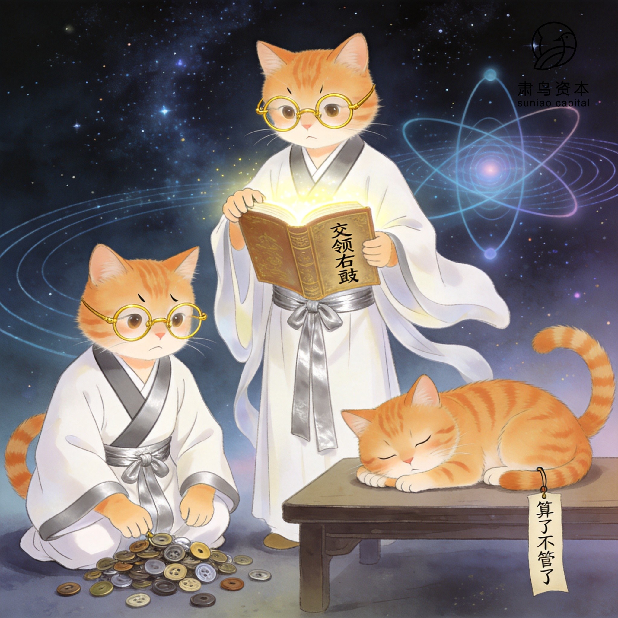 汉服橘猫插画