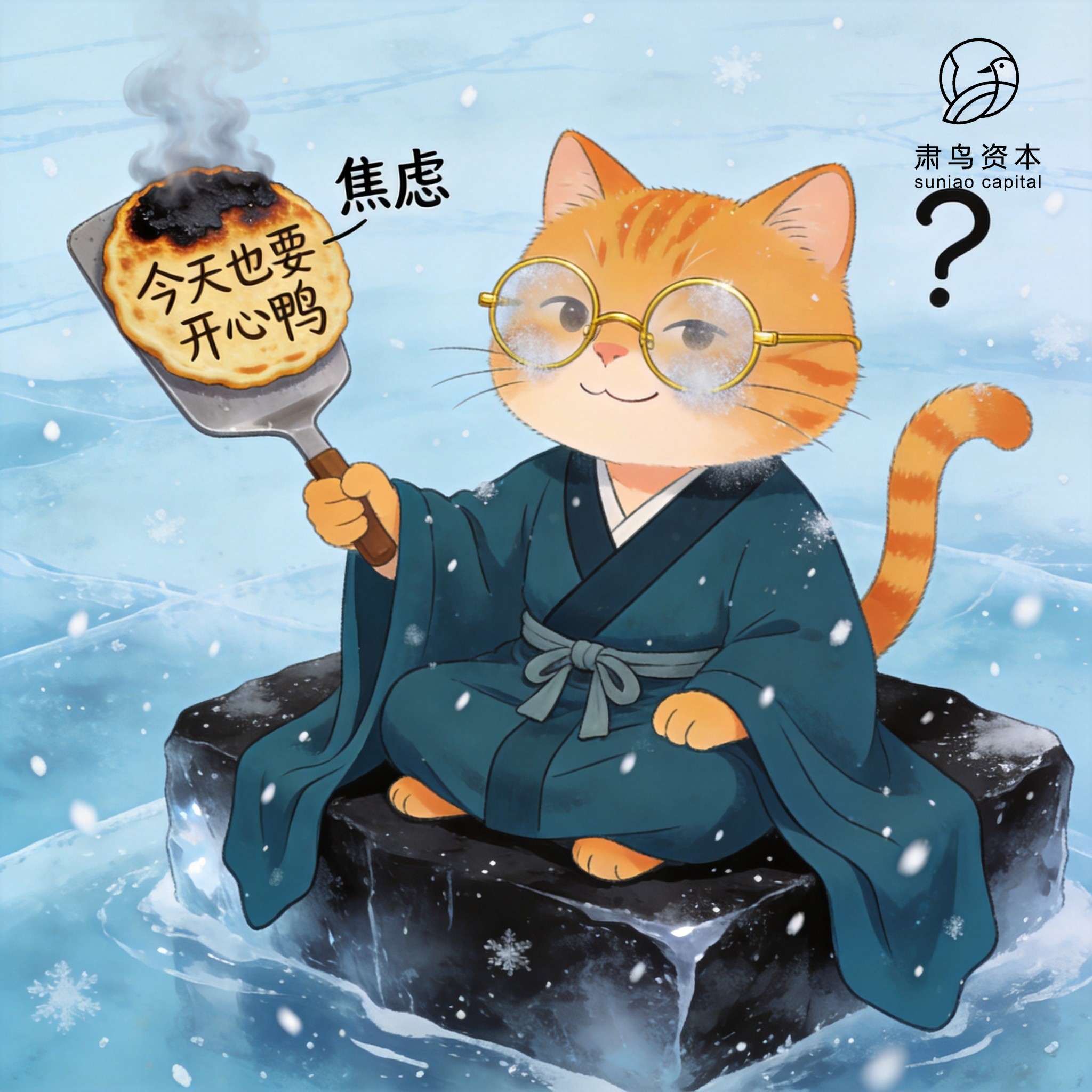 汉服橘猫插画