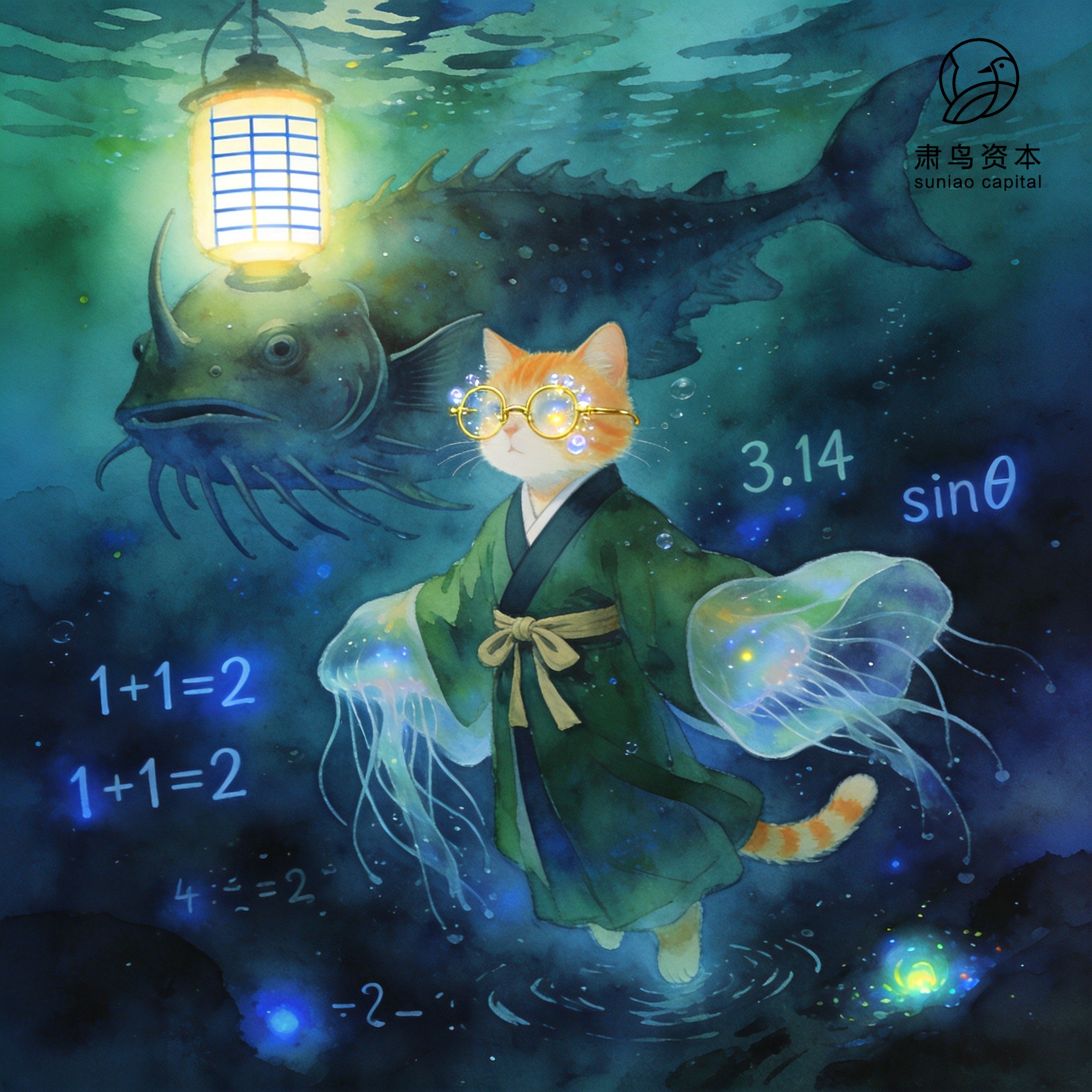 汉服橘猫插画
