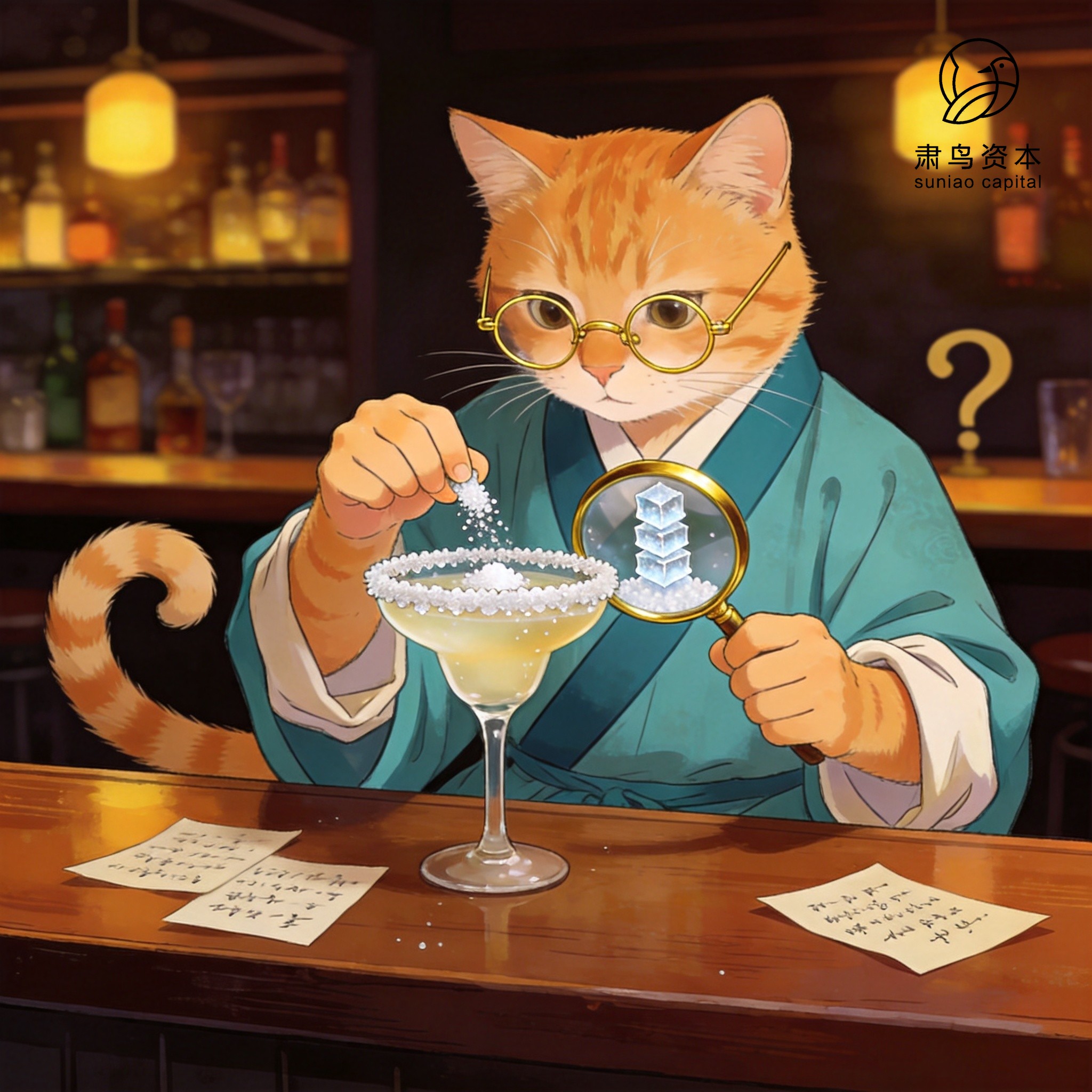 汉服橘猫插画