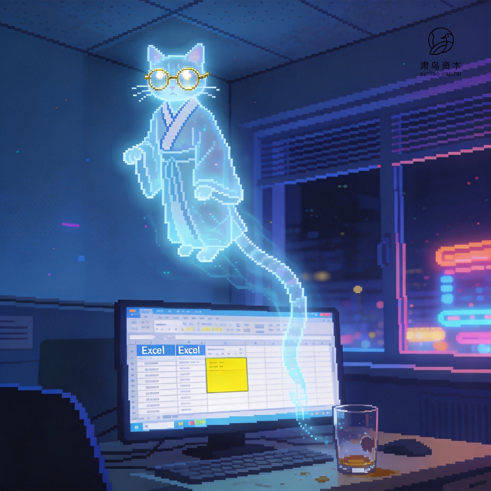 汉服橘猫插画