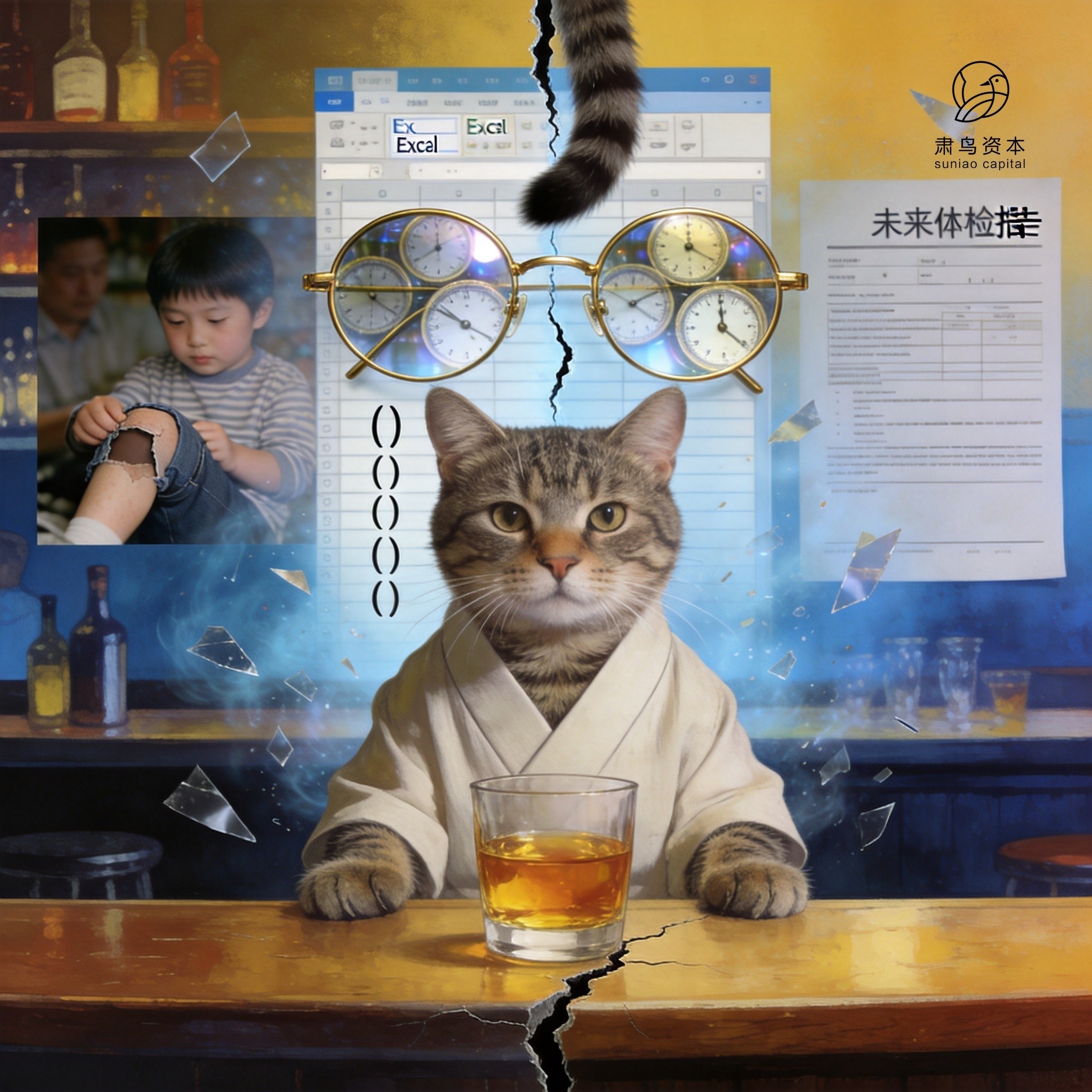 汉服橘猫插画